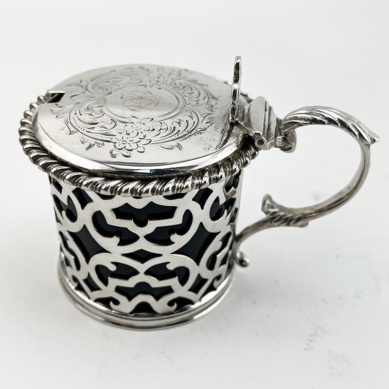 Beautiful Victorian Sterling Silver Mustard Pot (1864)