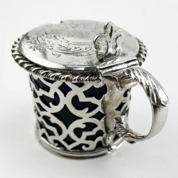Beautiful Victorian Sterling Silver Mustard Pot