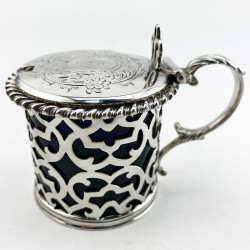Beautiful Victorian Sterling Silver Mustard Pot