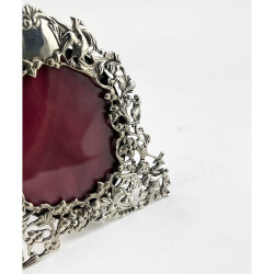 Pretty Victorian Cast Sterling Silver Photo Frame