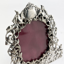 Pretty Victorian Cast Sterling Silver Photo Frame