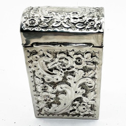 Late Victorian Nathan & Hayes Sterling Silver Card Case (1900)