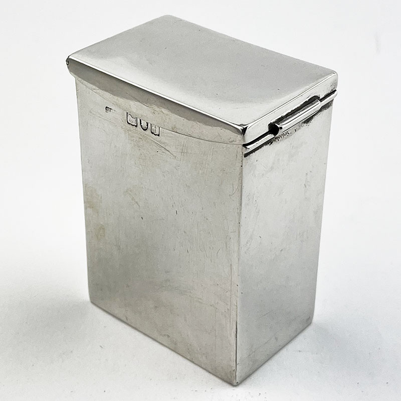 Plain Edwardian Sterling Silver Playing Card Case (1901)