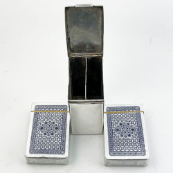 Plain Edwardian Sterling Silver Playing Card Case
