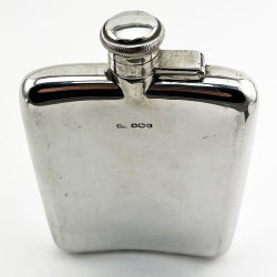 Large Atkin Brothers Sterling Silver Hip Flask