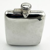Large Atkin Brothers Sterling Silver Hip Flask (1940)