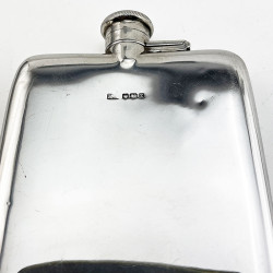 Large Atkin Brothers Sterling Silver Hip Flask