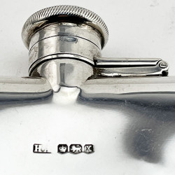 Large Atkin Brothers Sterling Silver Hip Flask