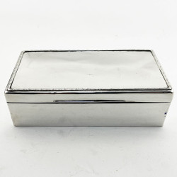 Handsome Plain Sterling Silver Trinket or Cigarette Box (1934)