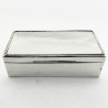 Handsome Plain Sterling Silver Trinket or Cigarette Box (1934)