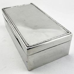 Handsome Plain Sterling Silver Trinket or Cigarette Box