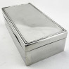 Handsome Plain Sterling Silver Trinket or Cigarette Box