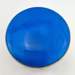 Beautiful Guilloche Enamel Dressing Table Jar
