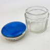 Beautiful Guilloche Enamel Dressing Table Jar