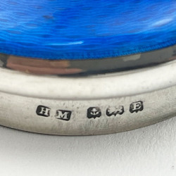 Beautiful Guilloche Enamel Dressing Table Jar