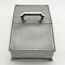 Superb Quality Sterling Silver Rectangular Cigarette or Trinket box