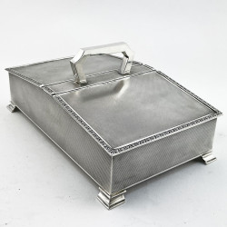 Superb Quality Sterling Silver Rectangular Cigarette or Trinket box