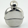 Plain Edwardian Oval Sterling Silver Hip Flask