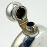 Plain Edwardian Oval Sterling Silver Hip Flask