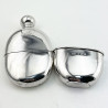 Plain Edwardian Oval Sterling Silver Hip Flask