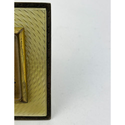 Sterling Silver and Guilloche Enamel Travelling Clock