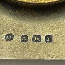 Sterling Silver and Guilloche Enamel Travelling Clock