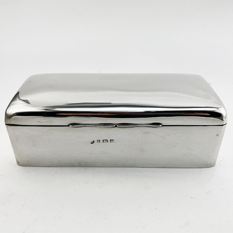Good Gauge Edwardian Sterling Silver Trinket or Cigarette Box (1902)