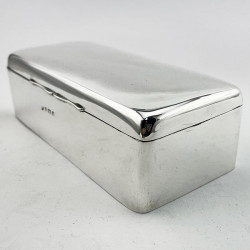Good Gauge Edwardian Sterling Silver Trinket or Cigarette Box