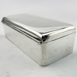 Good Gauge Edwardian Sterling Silver Trinket or Cigarette Box