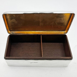 Good Gauge Edwardian Sterling Silver Trinket or Cigarette Box