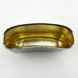 Unusual Victorian Sterling Silver Hip Flask Dated 1889