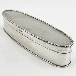 Sterling Silver Oval Trinket or Jewellery Box