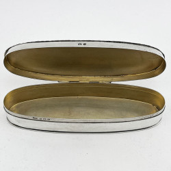Sterling Silver Oval Trinket or Jewellery Box