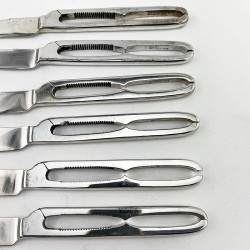 Set of Six English Boxed Silver Plated Lobster Crackers or Crab Picks