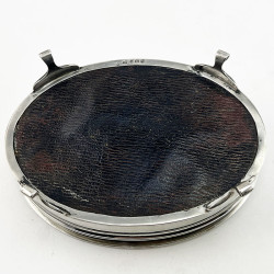 Stylish and Good Quality Oval Sterling Silver Jewellery or Trinket Box