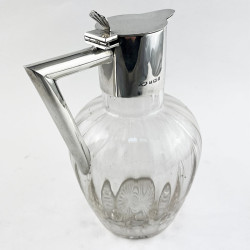 Stylish Plain Edwardian Sterling Silver Claret Jug