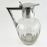Stylish Plain Edwardian Sterling Silver Claret Jug (1907)