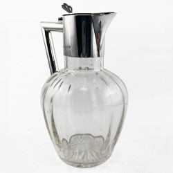 Stylish Plain Edwardian Sterling Silver Claret Jug
