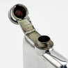 Good Quality Sterling Silver Hip Flask in a Curved Rectangular Shape