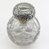 Victorian Sterling Silver and Cut Glass Perfume Bottle