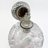 Victorian Sterling Silver and Cut Glass Perfume Bottle