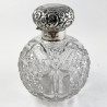 Victorian Sterling Silver and Cut Glass Perfume Bottle