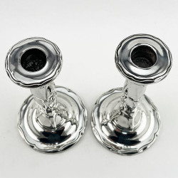 Most Unusual Style Sterling Silver Candlesticks