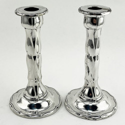 Most Unusual Style Sterling Silver Candlesticks (1923)