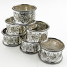 Good Quality Boxed Set of Victorian Silver Plated Napkin Rings