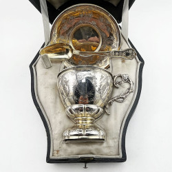 Decorative Boxed French Sterling Silver Christening Set