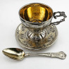 Decorative Boxed French Sterling Silver Christening Set