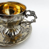Decorative Boxed French Sterling Silver Christening Set