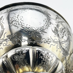 Decorative Boxed French Sterling Silver Christening Set