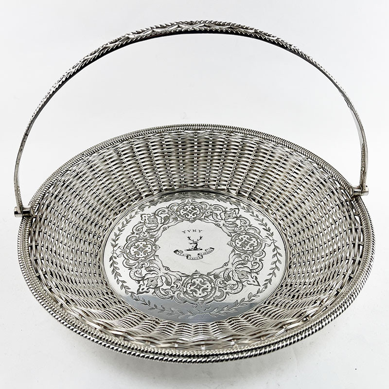 Superior Large Victorian Silver Plated Basket (c.1875)
